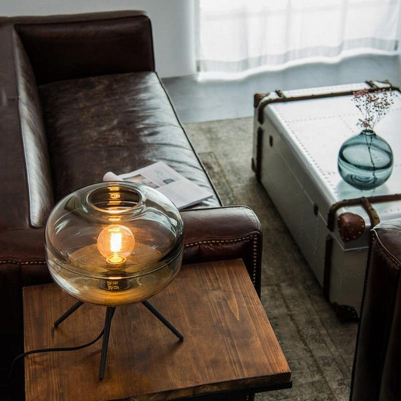 Adler - Glass Dome Table Lamp - AiDeco.co.uk