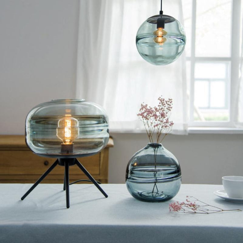Adler - Glass Dome Table Lamp - AiDeco.co.uk