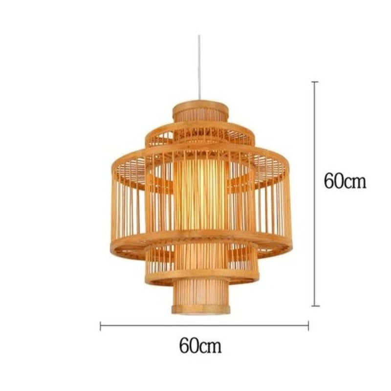 Calico - Bamboo Pendant Hanging Light - AiDeco.co.uk